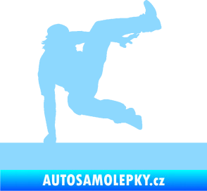 Samolepka Parkour 002 pravá světle modrá