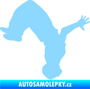 Samolepka Parkour 003 pravá světle modrá