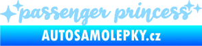 Samolepka Passenger Princess 002 nápis s hvězdičkami světle modrá