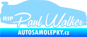 Samolepka Paul Walker 005 RIP světle modrá