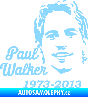 Samolepka Paul Walker 007 RIP světle modrá