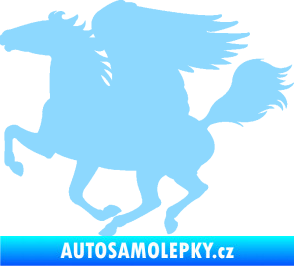 Samolepka Pegas 001 levá okřídlený kůň světle modrá