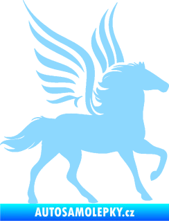 Samolepka Pegas 002 pravá okřídlený kůň světle modrá