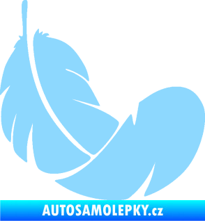 Samolepka Peříčko 008 pravá světle modrá