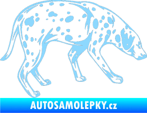 Samolepka Pes 001 pravá Dalmatin světle modrá
