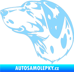 Samolepka Pes 002 levá Dalmatin světle modrá
