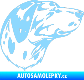 Samolepka Pes 002 pravá Dalmatin světle modrá