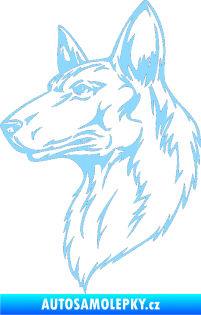 Samolepka Pes 019 levá světle modrá