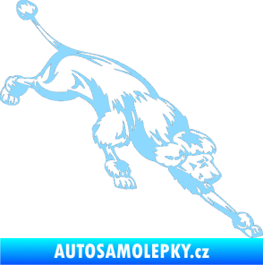 Samolepka Pes 022 pravá Pudl světle modrá