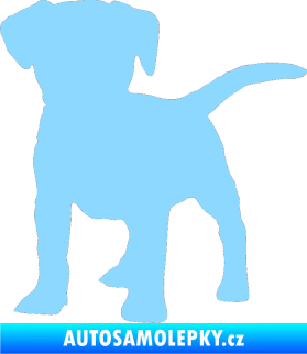 Samolepka Pes 056 levá štěně světle modrá