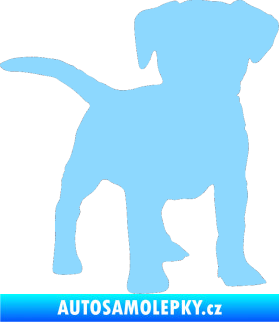 Samolepka Pes 056 pravá štěně světle modrá