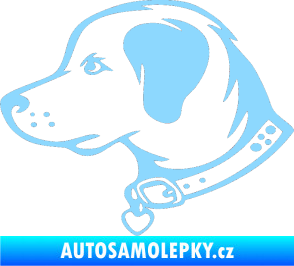 Samolepka Pes 058 levá světle modrá