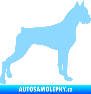 Samolepka Pes 087 pravá Boxer světle modrá
