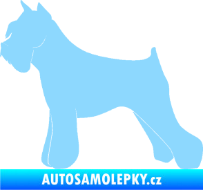 Samolepka Pes 091 levá Knírač světle modrá