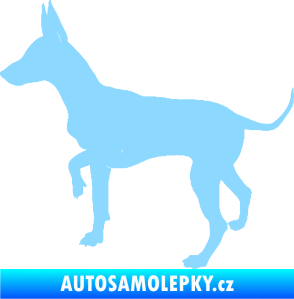 Samolepka Pes 093 levá Pražský krysařík světle modrá