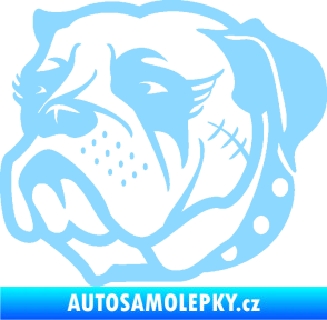 Samolepka Pes 097 levá Buldok světle modrá