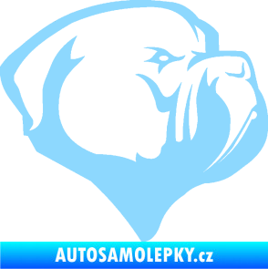 Samolepka Pes 116 pravá pitbull světle modrá