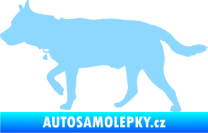 Samolepka Pes 121 levá německý ovčák světle modrá