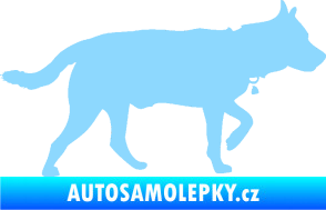Samolepka Pes 121 pravá německý ovčák světle modrá