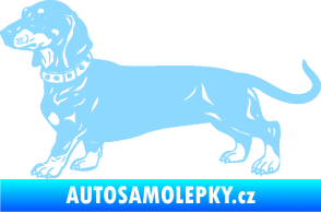 Samolepka Pes 122 levá jezevčík světle modrá