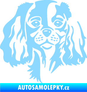 Samolepka Pes 132 levá Cavalier king Charles spaniel světle modrá
