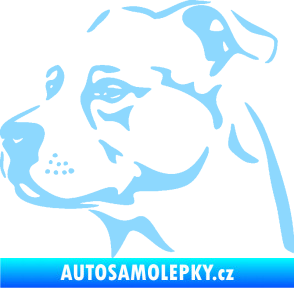 Samolepka Pes 134 levá Stafordširský bulteriér světle modrá