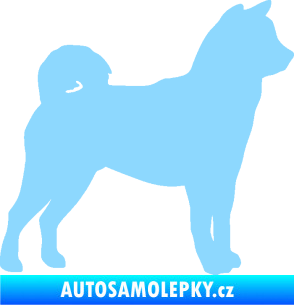 Samolepka Pes 191 pravá Shiba - Inu světle modrá