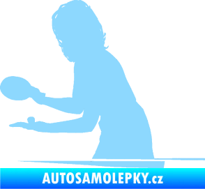 Samolepka Ping pong 005 levá světle modrá