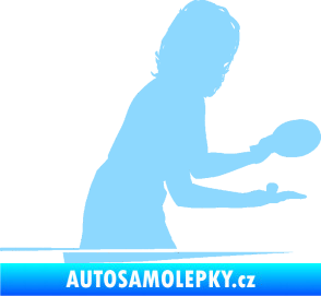 Samolepka Ping pong 005 pravá světle modrá