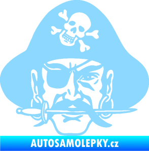 Samolepka Pirát 002 pravá světle modrá