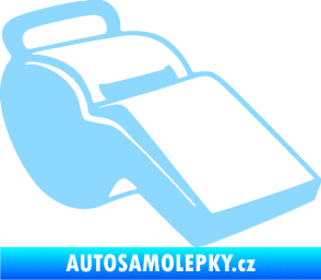 Samolepka Píšťalka 001 pravá světle modrá