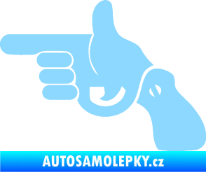 Samolepka Pistole 002 levá han gun světle modrá