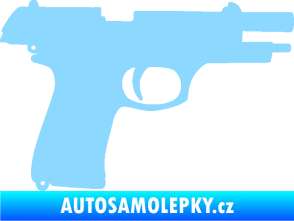 Samolepka Pistole 004 pravá světle modrá