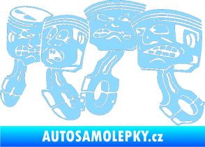 Samolepka Písty levá světle modrá