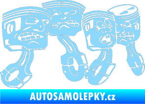 Samolepka Písty pravá světle modrá
