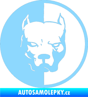 Samolepka Pitbull 001 kruh levá světle modrá
