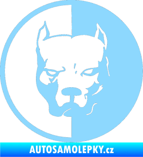 Samolepka Pitbull 001 kruh pravá světle modrá