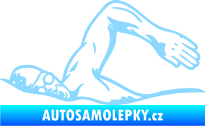 Samolepka Plavání levá 002  světle modrá