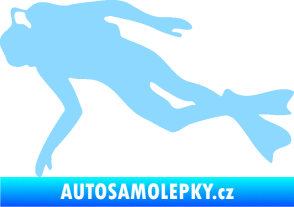 Samolepka Potápěč 002 levá světle modrá