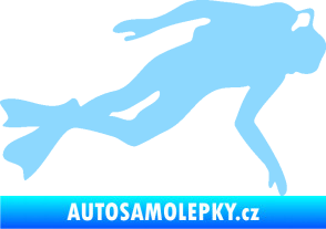 Samolepka Potápěč 002 pravá světle modrá