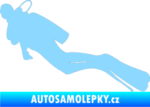 Samolepka Potápěč 005 levá světle modrá