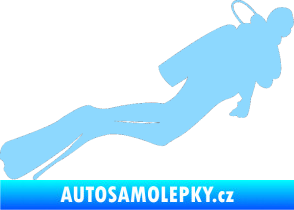 Samolepka Potápěč 005 pravá světle modrá