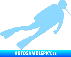 Samolepka Potápěč 006 pravá světle modrá