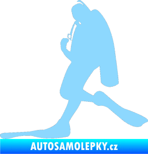 Samolepka Potápěč 007 levá světle modrá