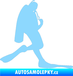 Samolepka Potápěč 007 pravá světle modrá