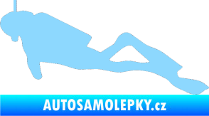 Samolepka Potápěč 009 levá světle modrá