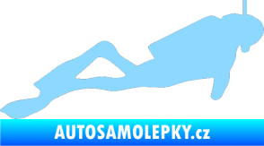 Samolepka Potápěč 009 pravá světle modrá