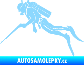 Samolepka Potápěč 010 levá světle modrá