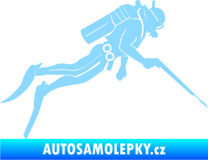 Samolepka Potápěč 010 pravá světle modrá