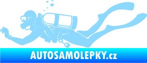 Samolepka Potápěč 011 levá světle modrá